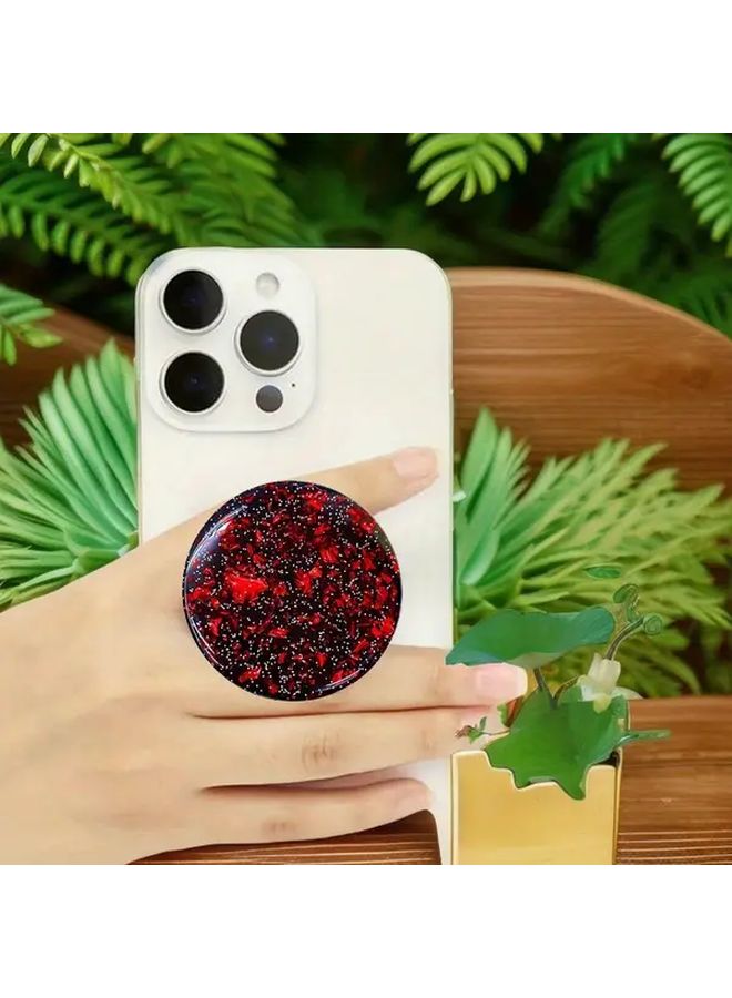 Flexible Finger Saving Phone Holder Silvery Foil Star Elements Perfect Gift - Image 5